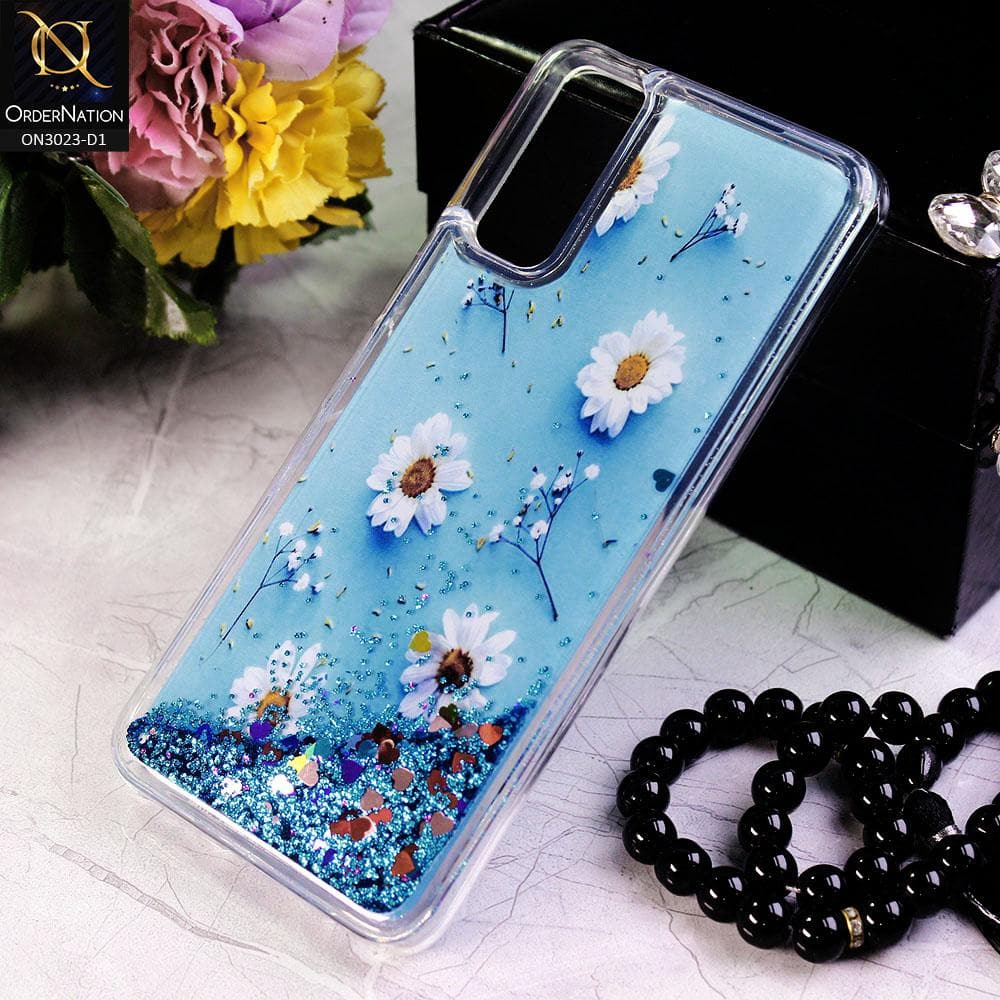 Vivo Y20i Cover - Design 1 - Trendy Bling Liquid Glitter Soft Case