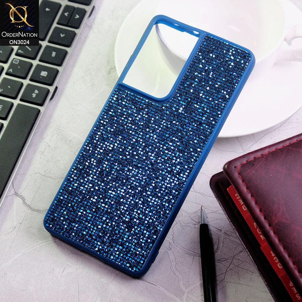 Samsung Galaxy S21 Ultra 5G Cover - Blue - New Sparkle Series Twinkle Soft Case
