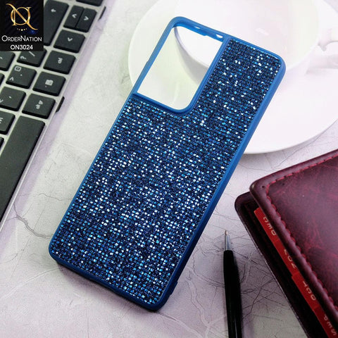 Samsung Galaxy S21 Ultra 5G Cover - Blue - New Sparkle Series Twinkle Soft Case