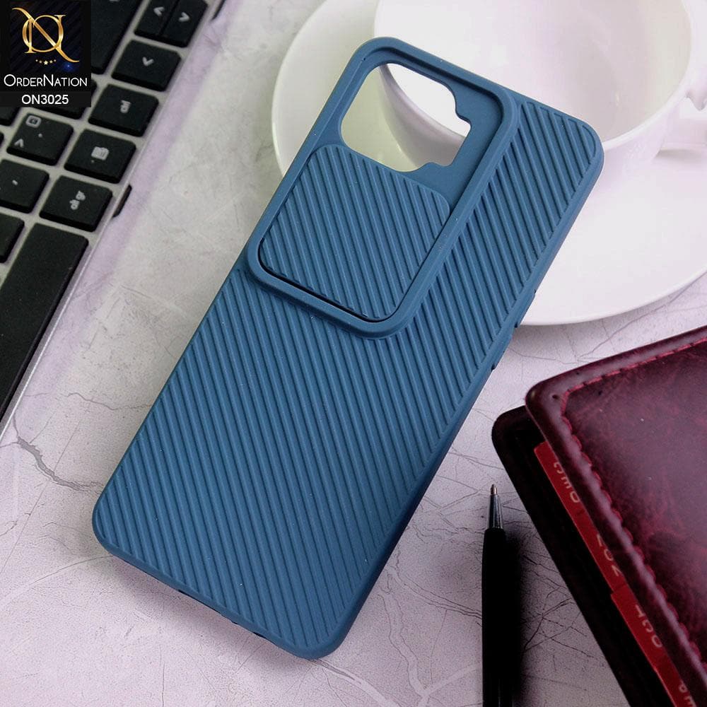 Oppo A73 Cover - Blue - Premium Quality Shock Proof Camera Slider Soft Case