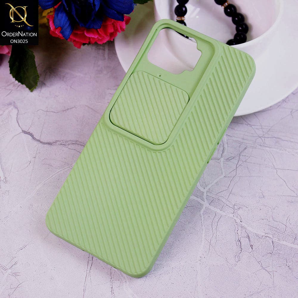 Oppo F17 Cover - Light Green - Premium Quality Shock Proof Camera Slider Soft Case