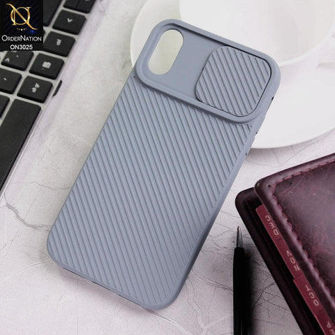 iPhone XR Cover - Gray - Premium Quality Shock Proof Camera Slider Soft Case