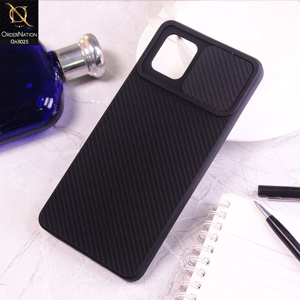 Samsung Galaxy A81 Cover - Black - Premium Quality Shock Proof Camera Slider Soft Case
