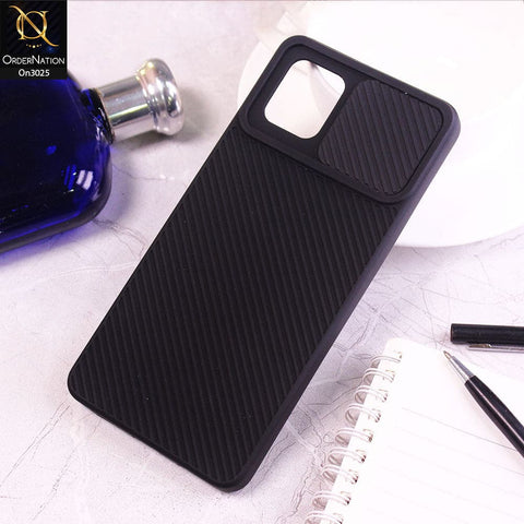 Samsung Galaxy A81 Cover - Black - Premium Quality Shock Proof Camera Slider Soft Case