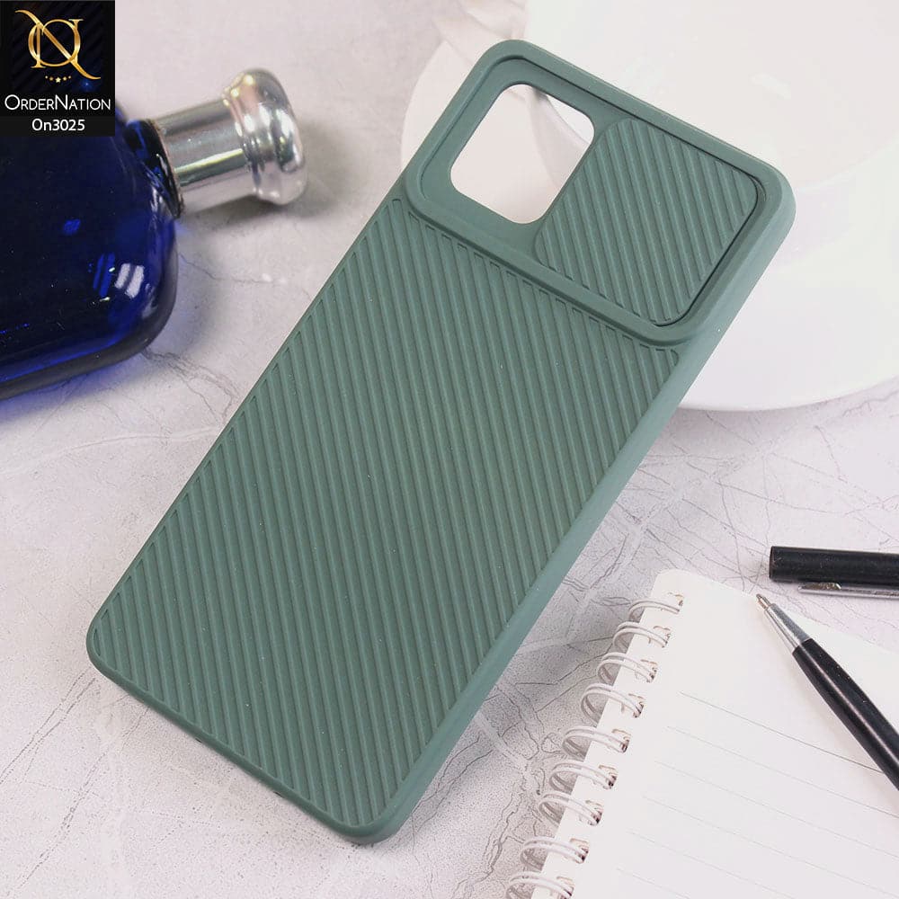 Samsung Galaxy Note 10 Lite Cover - Dark Green - Premium Quality Shock Proof Camera Slider Soft Case