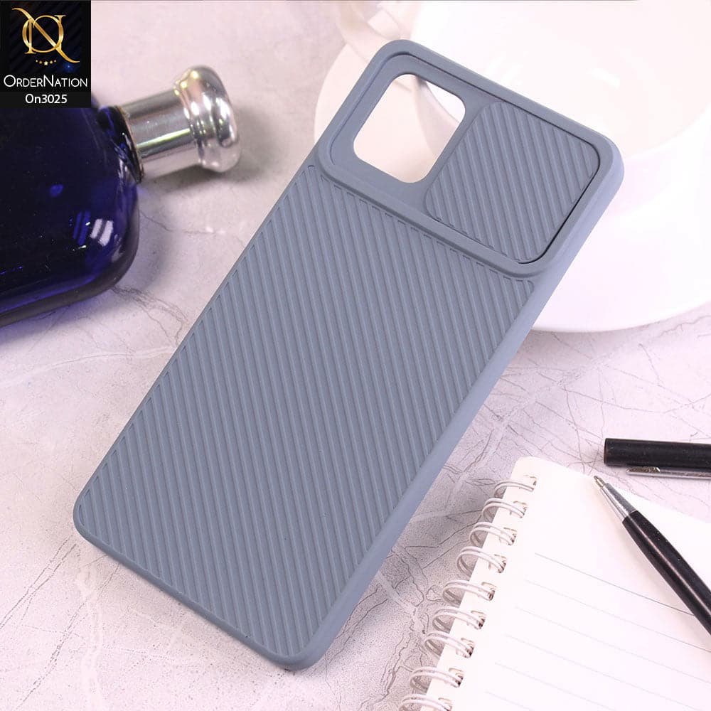 Samsung Galaxy A81 Cover - Gray - Premium Quality Shock Proof Camera Slider Soft Case