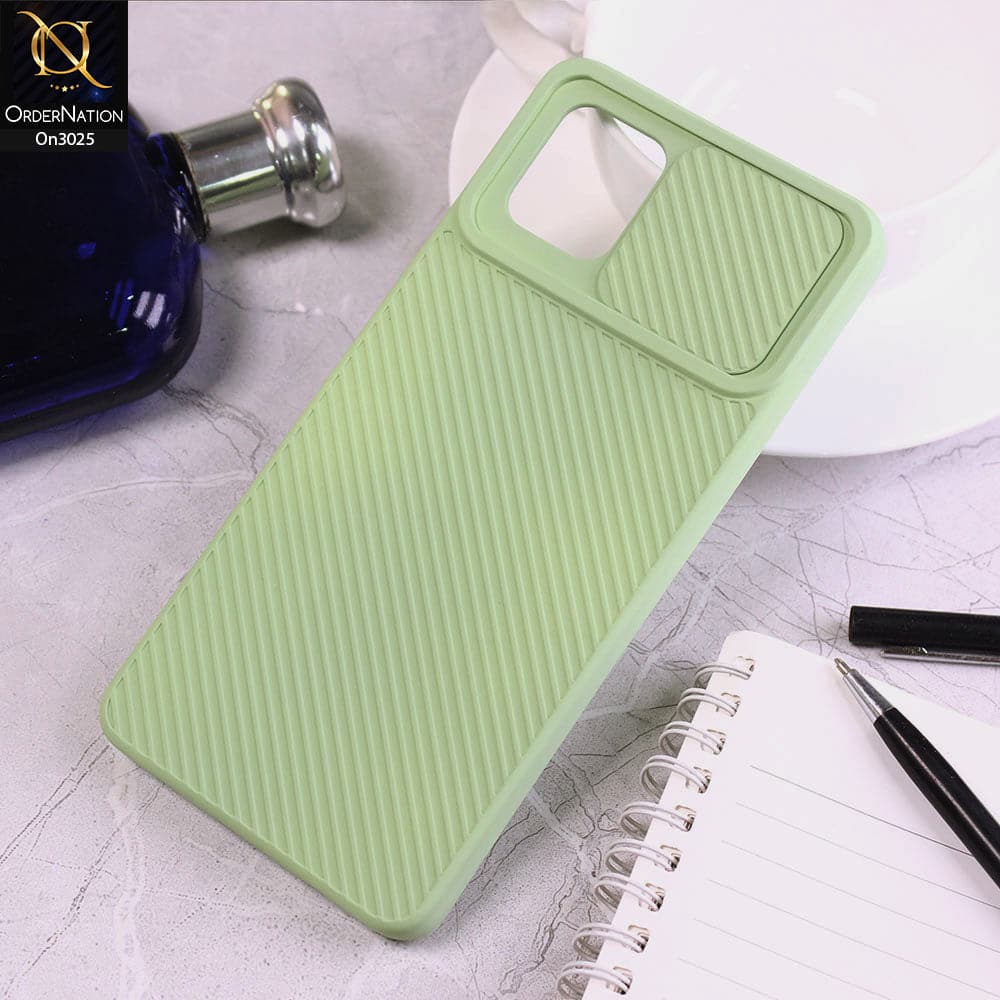 Samsung Galaxy A81 Cover - Light Green - Premium Quality Shock Proof Camera Slider Soft Case
