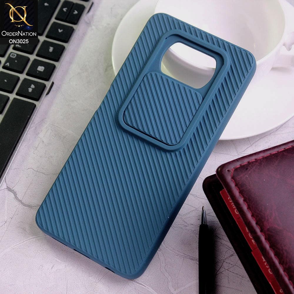 Xiaomi Poco X3 Pro Cover - Blue - Premium Quality Shock Proof Camera Slider Soft Case