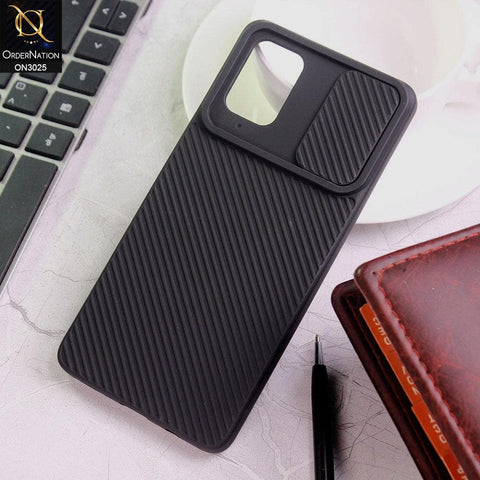 Samsung Galaxy A71 Cover - Black - Premium Quality Shock Proof Camera Slider Soft Case