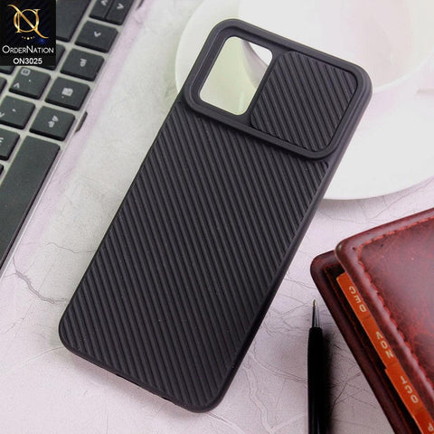 Vivo V20 Cover - Black - Premium Quality Shock Proof Camera Slider Soft Case