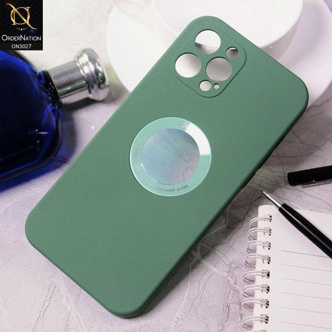 iPhone 12 Pro Max Cover - Green - JDotom Soft Drop-Proof With Logo Hole Glass Protection Case