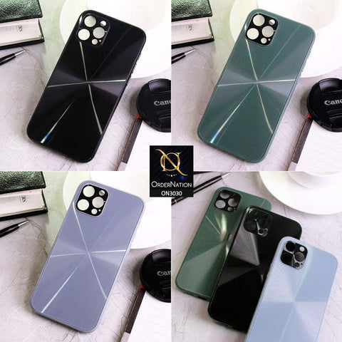 iPhone 8 / 7 Cover - Gray - Radiant Diamond Ray Reflective Aluminum Furnish Soft Borders Glass Cases