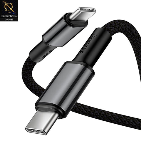BASEUS CATGD-A01 Cabel USB Type-C To Type-C PD Power Delivery 100W Fast Charging 1M-Black