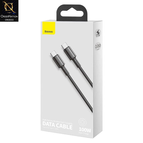 BASEUS CATGD-A01 Cabel USB Type-C To Type-C PD Power Delivery 100W Fast Charging 1M-Black