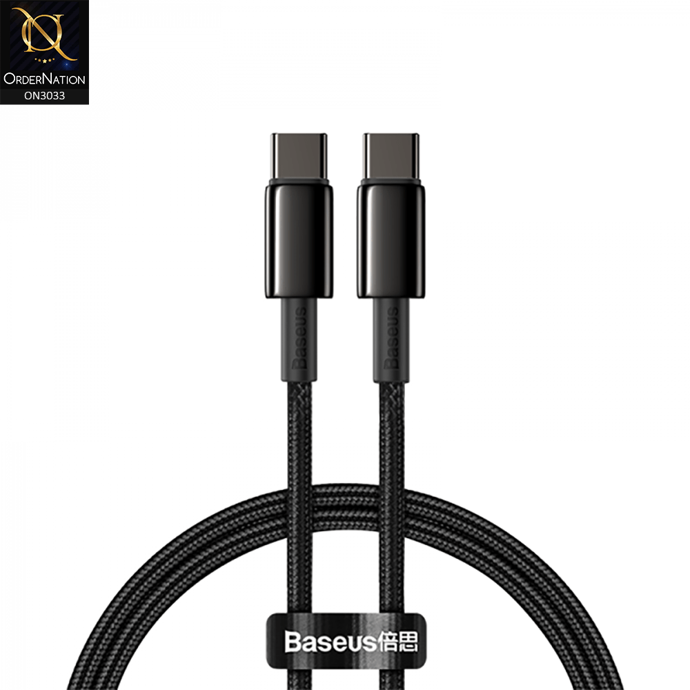 BASEUS CATGD-A01 Cabel USB Type-C To Type-C PD Power Delivery 100W Fast Charging 1M-Black