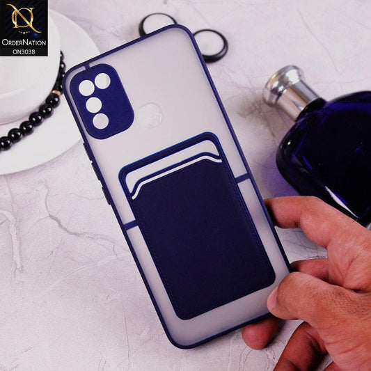 nfinix Hot 11 Play Cover - Blue - Translucent Camera Protection Soft Border Case With Card Holder