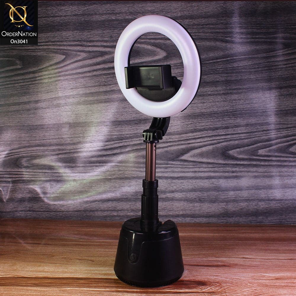 Black - 26cm - A18 Ring Lamp 360 Degree Motion Sensor Object Tracking Bracker Fill Light