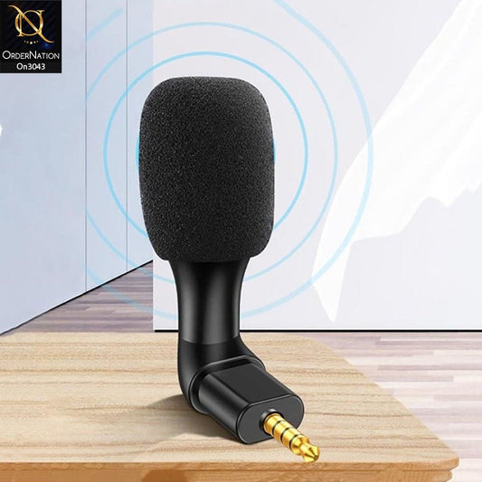 Black - Iedistar MD-3 - 3.5mm - Mini Portable Recording Microphone