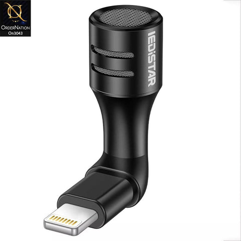 Black - Iedistar MD-3 - Lightning Mini Portable Recording Microphone