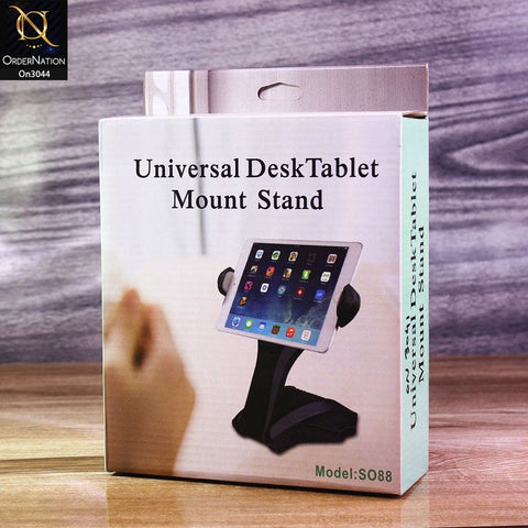Black - S088 - Universal 360 Rotation Desk Tablet Mount Stand