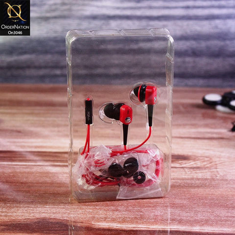 Red - Wyll Stereo - Me 102 - Quality Sound 3.5mm Handsfree