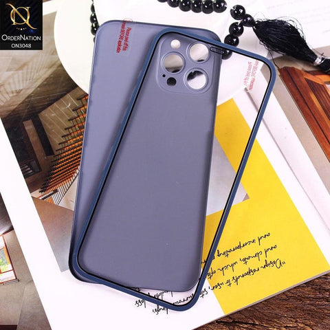 iPhone 12 Pro Max Cover - Teal Blue - Ultra Thin Fresh Candy Colors New 360 Frosted Semi-Soft Case With Screen Tempered Glass