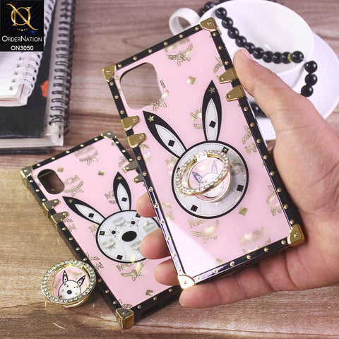 iPhone XS / X Cover - Pink - Cute Cartoon Treasure Chest Trunk Style Soft Case With Ring Holder