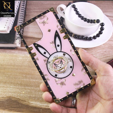 iPhone 12 Pro Max Cover - Pink - Cute Cartoon Treasure Chest Trunk Style Soft Case With Ring Holder