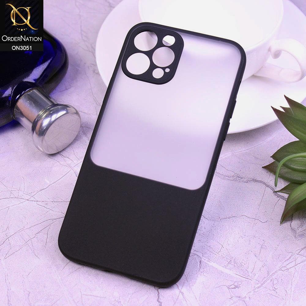iPhone 12 Pro Cover - Black - Duo Protection Semi Transparent Case