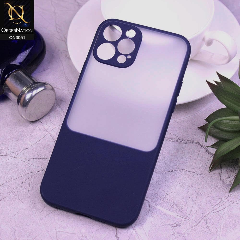 iPhone 12 Pro Cover - Blue - Duo Protection Semi Transparent Case