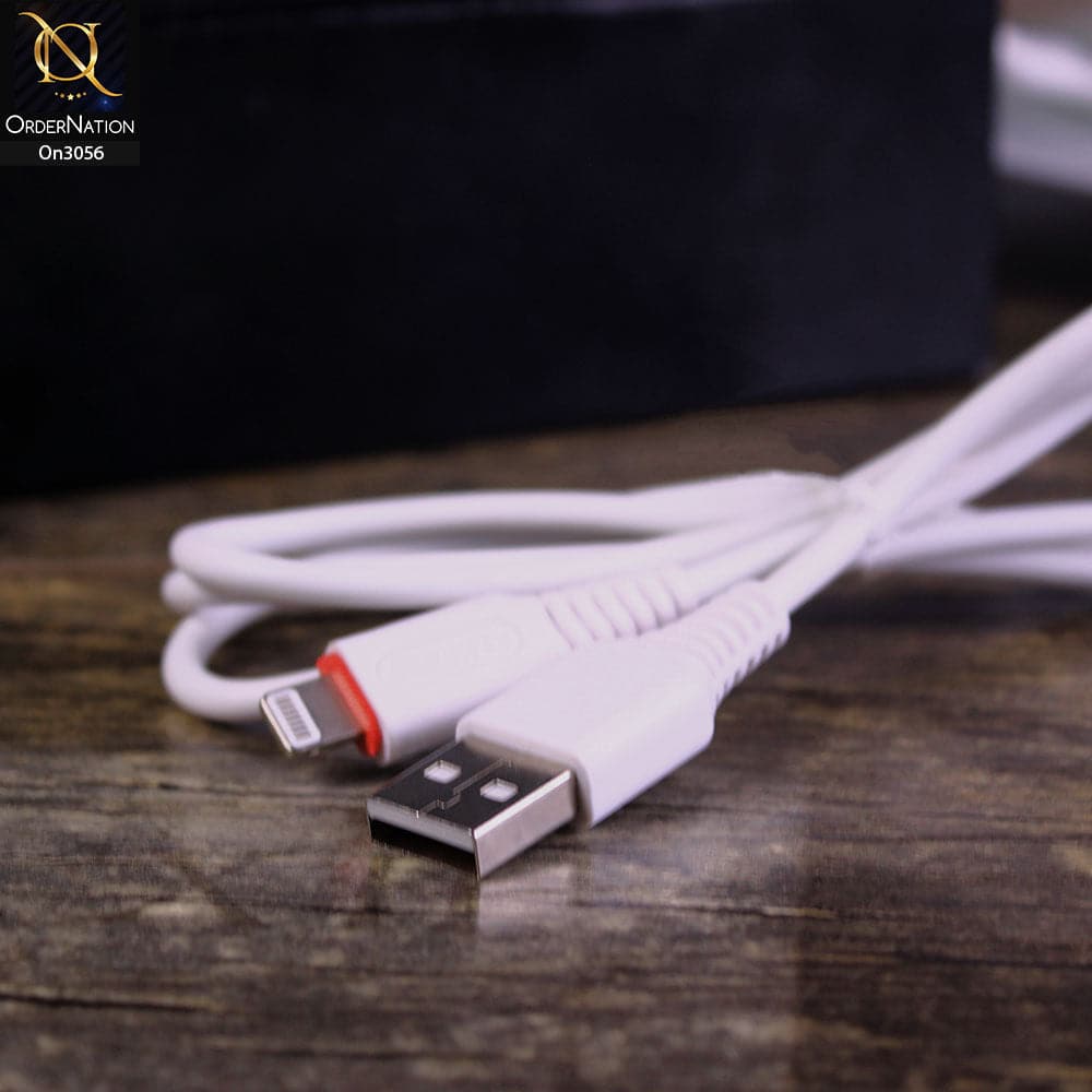 White - Ox power - 011C - 3A Lightning Premium Quality Smart Cable