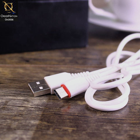 White - Ox power - 011C - 3A Type-C Premium Quality Smart Cable
