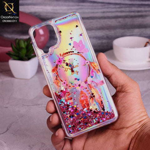 Samsung Galaxy M32 Cover - Design 11 - Trendy Moving Liquid Glitter Shine Soft Borders Case