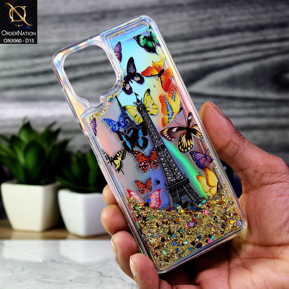 Samsung Galaxy A22 Cover - Design 15 - Trendy Moving Liquid Glitter Shine Soft Borders Case