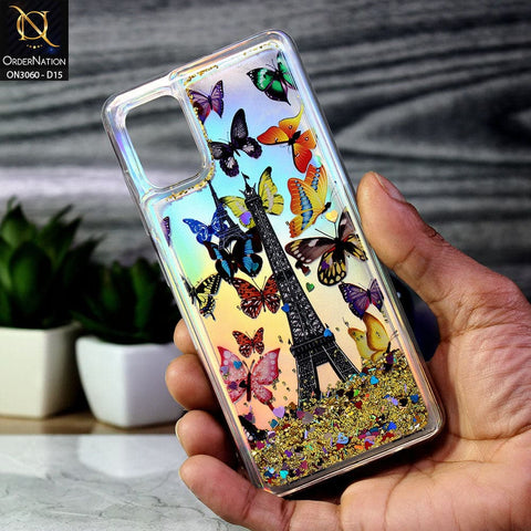 Samsung Galaxy A51 Cover - Design 15 - Trendy Moving Liquid Glitter Shine Soft Borders Case