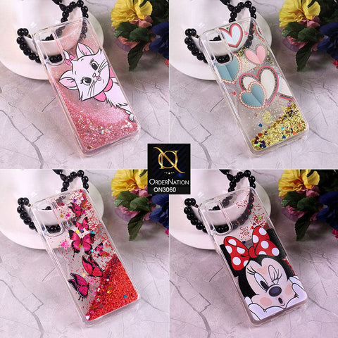 Samsung Galaxy A72 Cover - Design 15 - Trendy Moving Liquid Glitter Shine Soft Borders Case