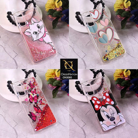 Samsung Galaxy A72 Cover - Design 4 - Trendy Moving Liquid Glitter Shine Soft Borders Case