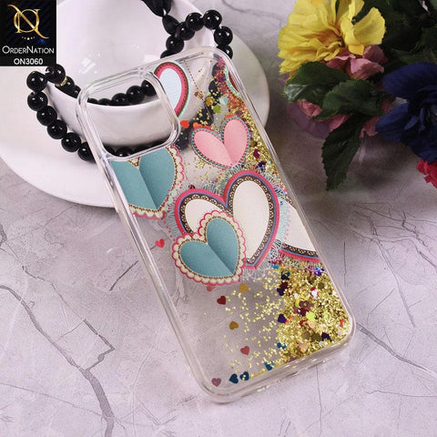 iPhone 12 Pro Max Cover - Design 2 - Trendy Moving Liquid Glitter Shine Soft Borders Case