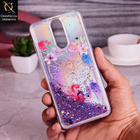 Huawei Mate 10 Lite Cover - Design 16 - Trendy Moving Liquid Glitter Shine Soft Borders Case