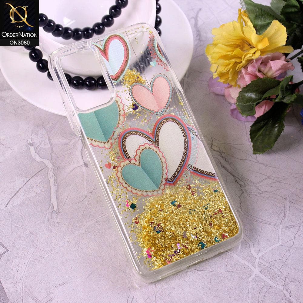 Xiaomi Poco M3 Cover - Design 2 - Trendy Moving Liquid Glitter Shine Soft Borders Case