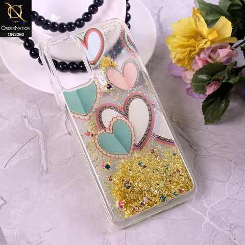 Xiaomi Poco M3 Cover - Design 2 - Trendy Moving Liquid Glitter Shine Soft Borders Case