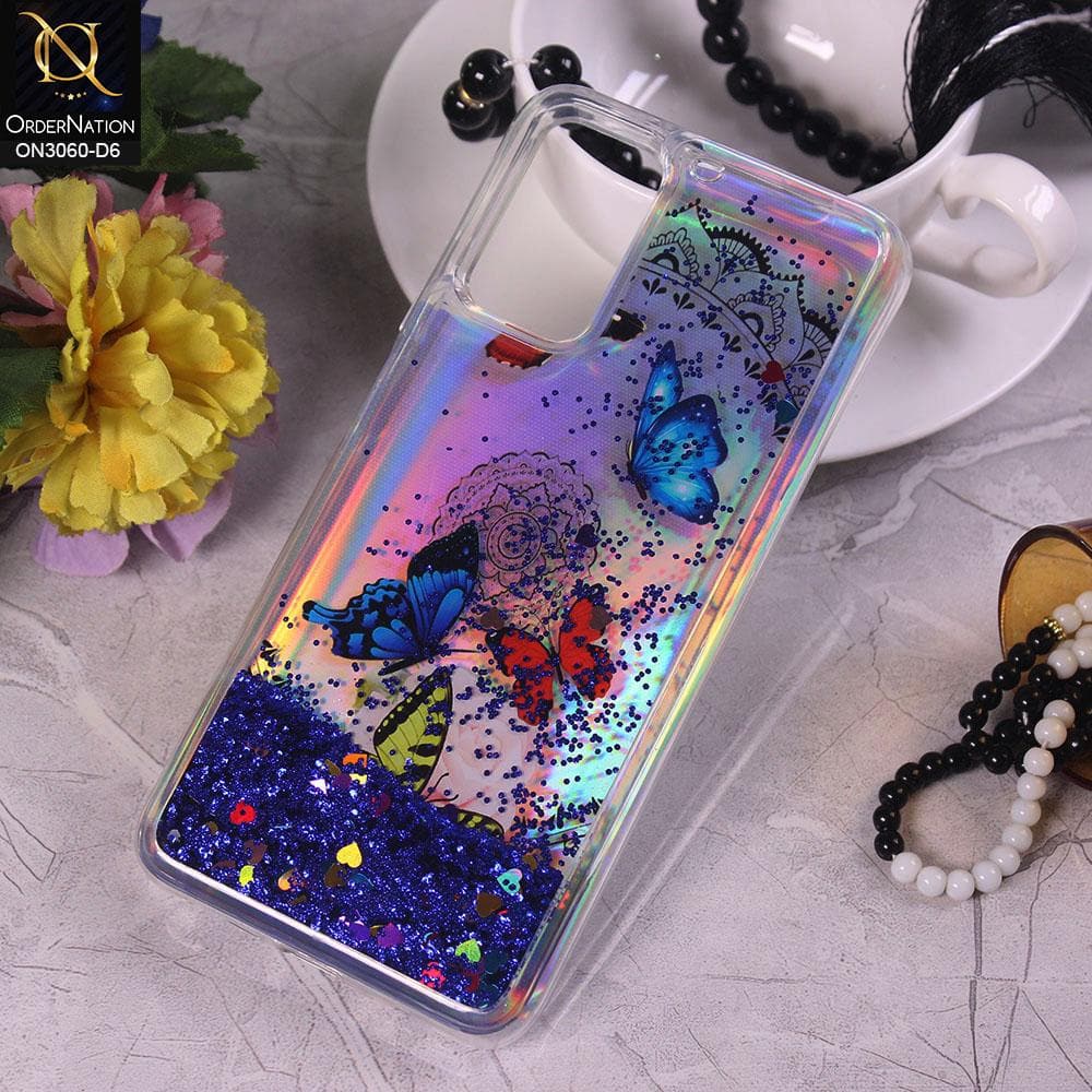 Xiaomi Poco M3 Cover - Design6 - Trendy Moving Liquid Glitter Shine Soft Borders Case