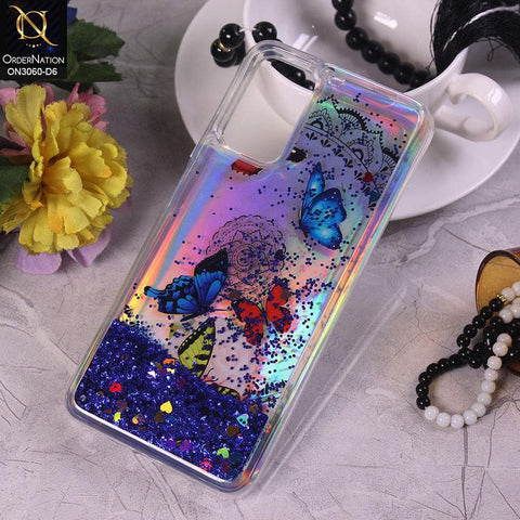 Xiaomi Poco M3 Cover - Design6 - Trendy Moving Liquid Glitter Shine Soft Borders Case