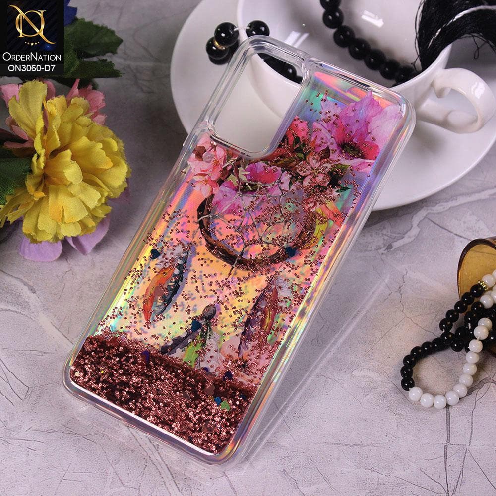 Xiaomi Poco M3 Cover - Design7 - Trendy Moving Liquid Glitter Shine Soft Borders Case