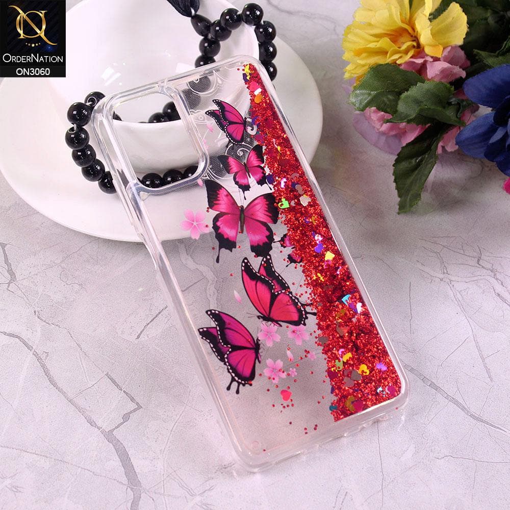 Xiaomi Redmi Note 10 4G Cover - Design 4 - Trendy Moving Liquid Glitter Shine Soft Borders Case