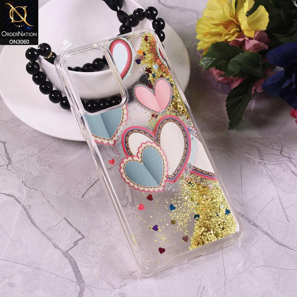 Xiaomi Redmi Note 10 Pro Cover - Design 2 - Trendy Moving Liquid Glitter Shine Soft Borders Case