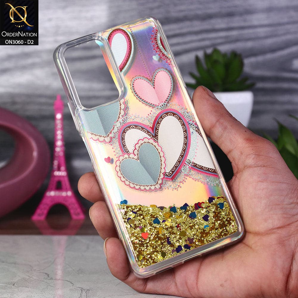 Xiaomi Redmi Note 10 Pro 4G Cover - Design 2 - Trendy Moving Liquid Glitter Shine Soft Borders Case