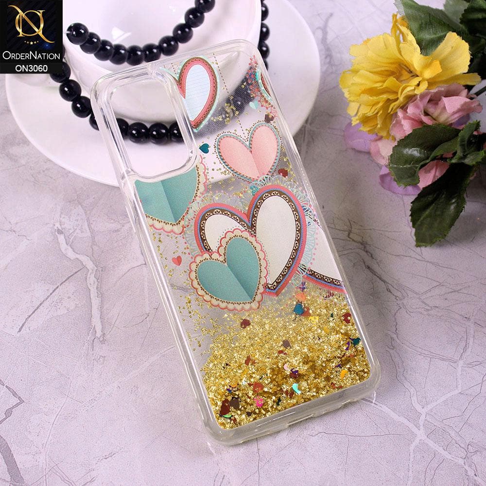 Oppo Find X3 Lite Cover - Design 2 - Trendy Moving Liquid Glitter Shine Soft Borders Case