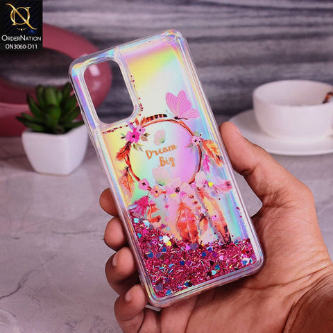 Samsung Galaxy A32 Cover - Design 11 - Trendy Moving Liquid Glitter Shine Soft Borders Case