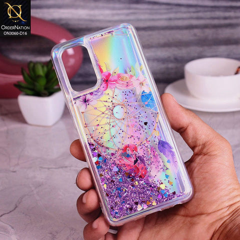 Samsung Galaxy A32 Cover - Design 16 - Trendy Moving Liquid Glitter Shine Soft Borders Case